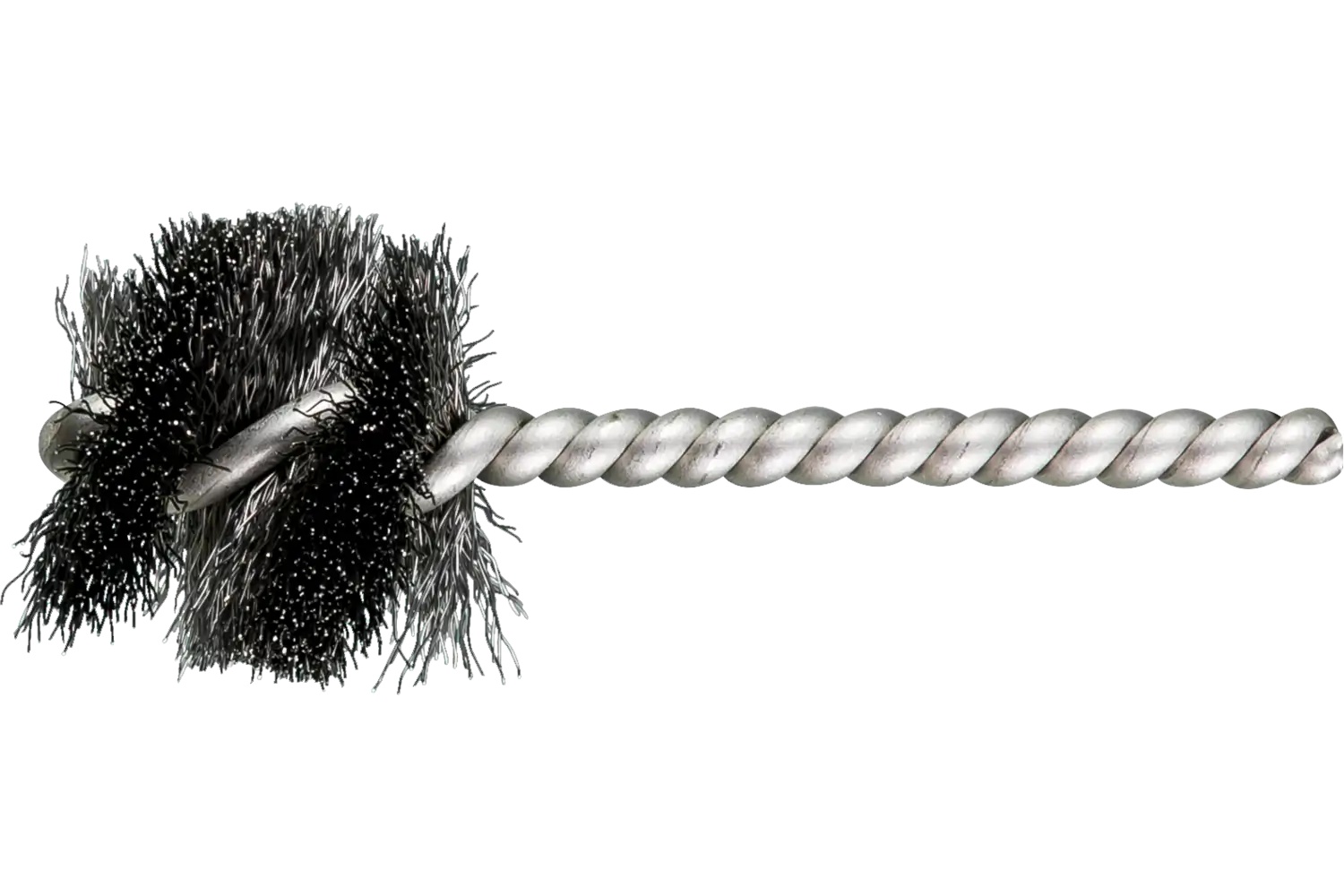 Picture of Pferd Power Tube Brush 1-1/4" Dia. .008 Carbon Steel Wire 1/4" Stem Ss/Ss